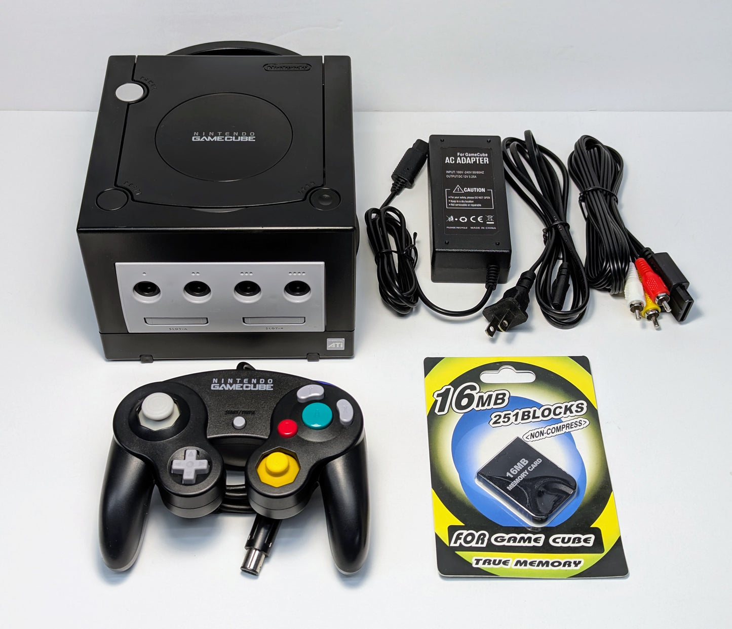 Nintendo GameCube Console Bundle w/ OEM Controller & 16MB Memory Card - Pick Color