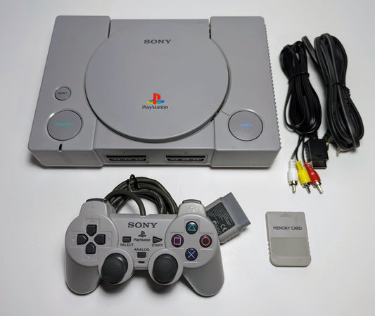 PlayStation 1 Console w/ OEM Analog Controller Bundle - Grey