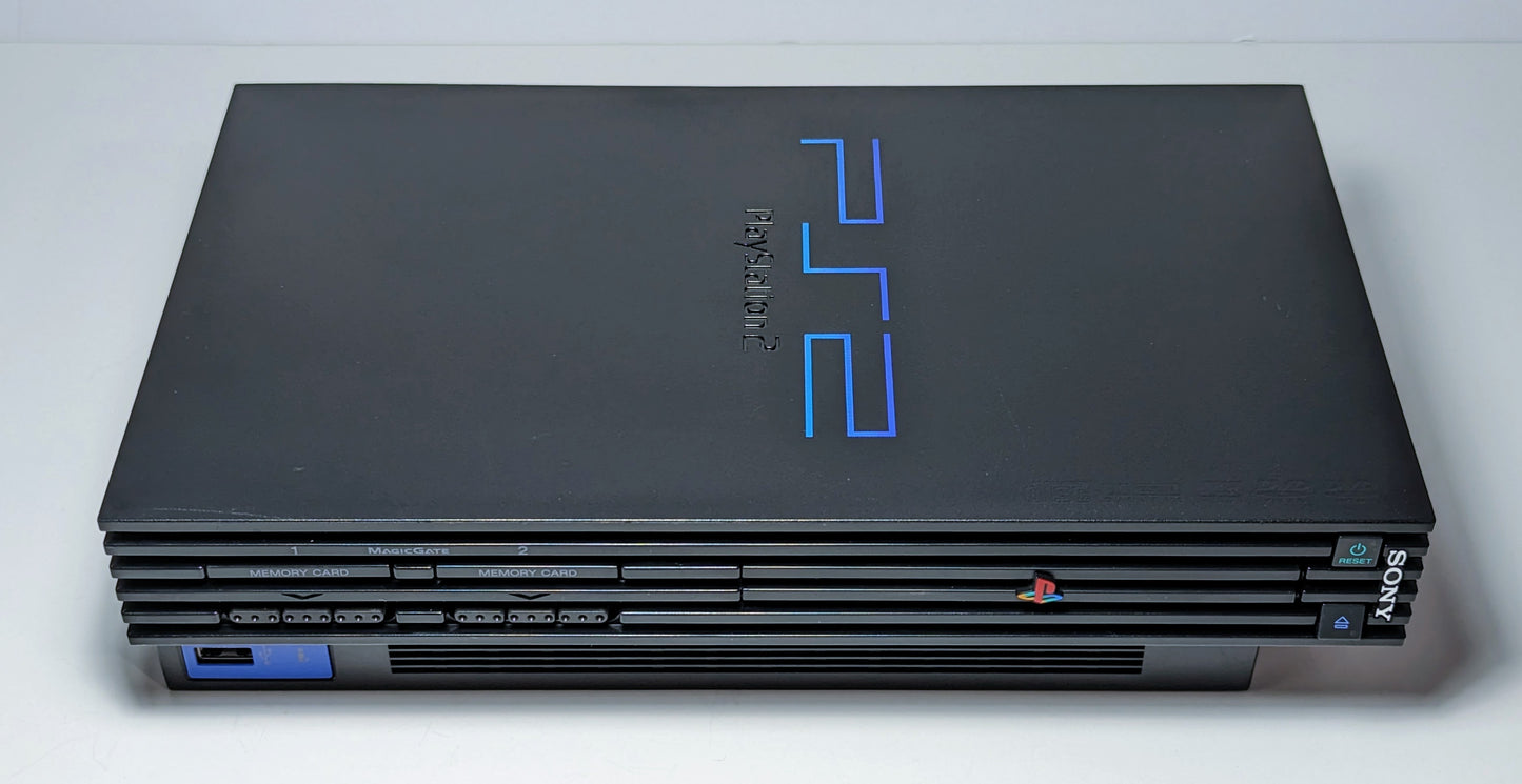 PlayStation 2 Fat w/ XYAB Sentinel Controller & 128MB Memory Card Bundle - Black