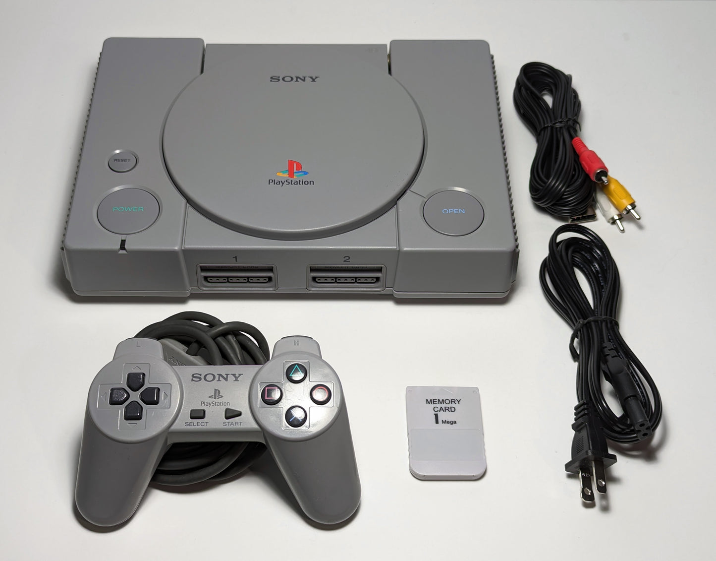 PlayStation 1 SCPH-1001/5501 Console *UPGRADED LASER* w/ OEM Controller Bundle - Grey