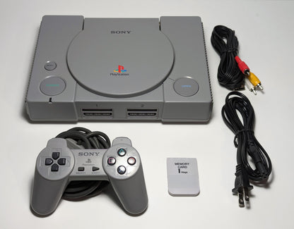 PlayStation 1 SCPH-1001/5501 Console *UPGRADED LASER* w/ OEM Controller Bundle - Grey