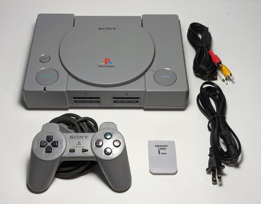 PlayStation 1 SCPH-1001/5501 Console *UPGRADED LASER* w/ OEM Controller Bundle - Grey