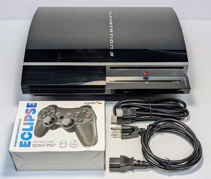 PlayStation 3 Fat Console w/ New XYAB Eclipse Controller - Black