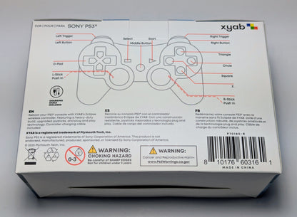 PlayStation 3 Fat Console w/ New XYAB Eclipse Controller - Black