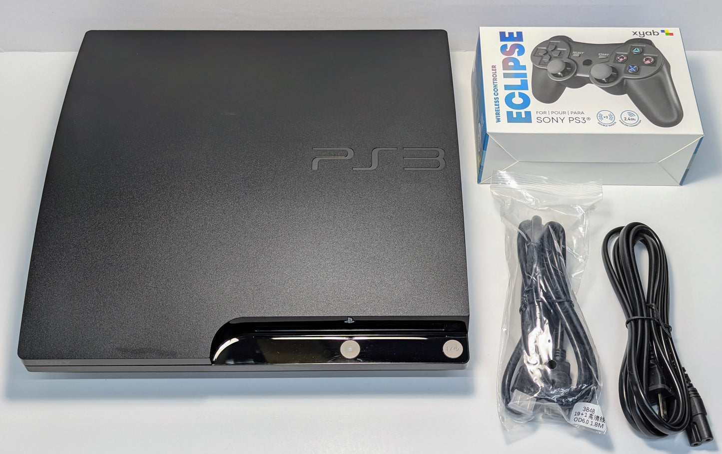 PlayStation 3 Slim Console w/ New XYAB Eclipse Controller - Black