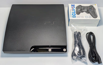 PlayStation 3 Slim Console w/ New XYAB Eclipse Controller - Black