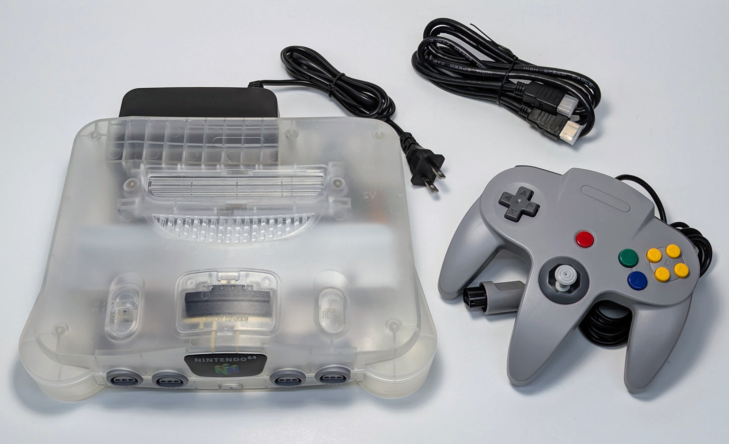 Nintendo 64 Console Bundle w/ digital HDMI MOD, BRAND NEW Translucent Shell - Pick Color