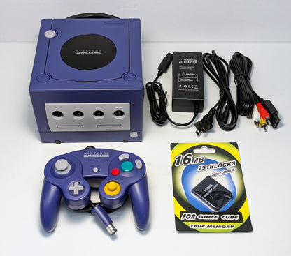 Nintendo GameCube Console Bundle w/ OEM Controller & 16MB Memory Card - Pick Color