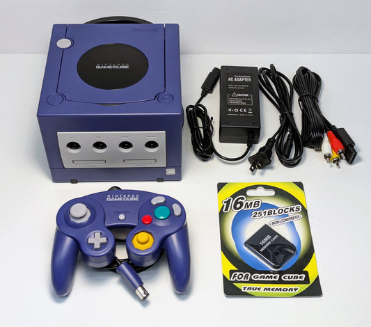 Nintendo GameCube Console Bundle w/ OEM Controller & 16MB Memory Card - Pick Color