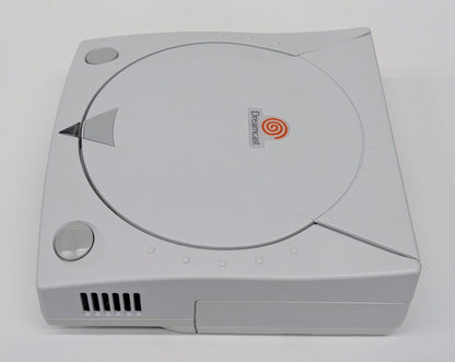 Console SEGA Dreamcast avec manette et lien HDMI blanc, entièrement reconditionnée et testée