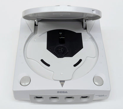 Console SEGA Dreamcast avec manette et lien HDMI blanc, entièrement reconditionnée et testée
