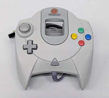 Console SEGA Dreamcast avec manette et lien HDMI blanc, entièrement reconditionnée et testée